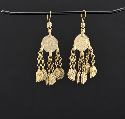 Vintage Medallion & Paisley Cascade Earrings