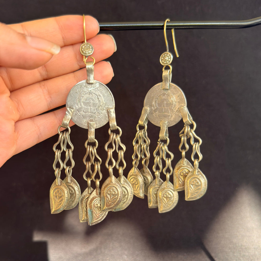 Vintage Medallion & Paisley Cascade Earrings