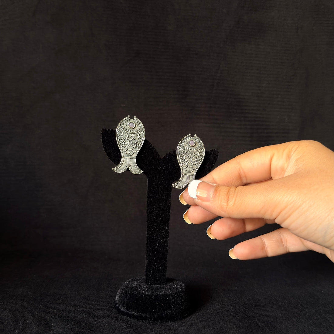 Fish Scale Statement Earrings