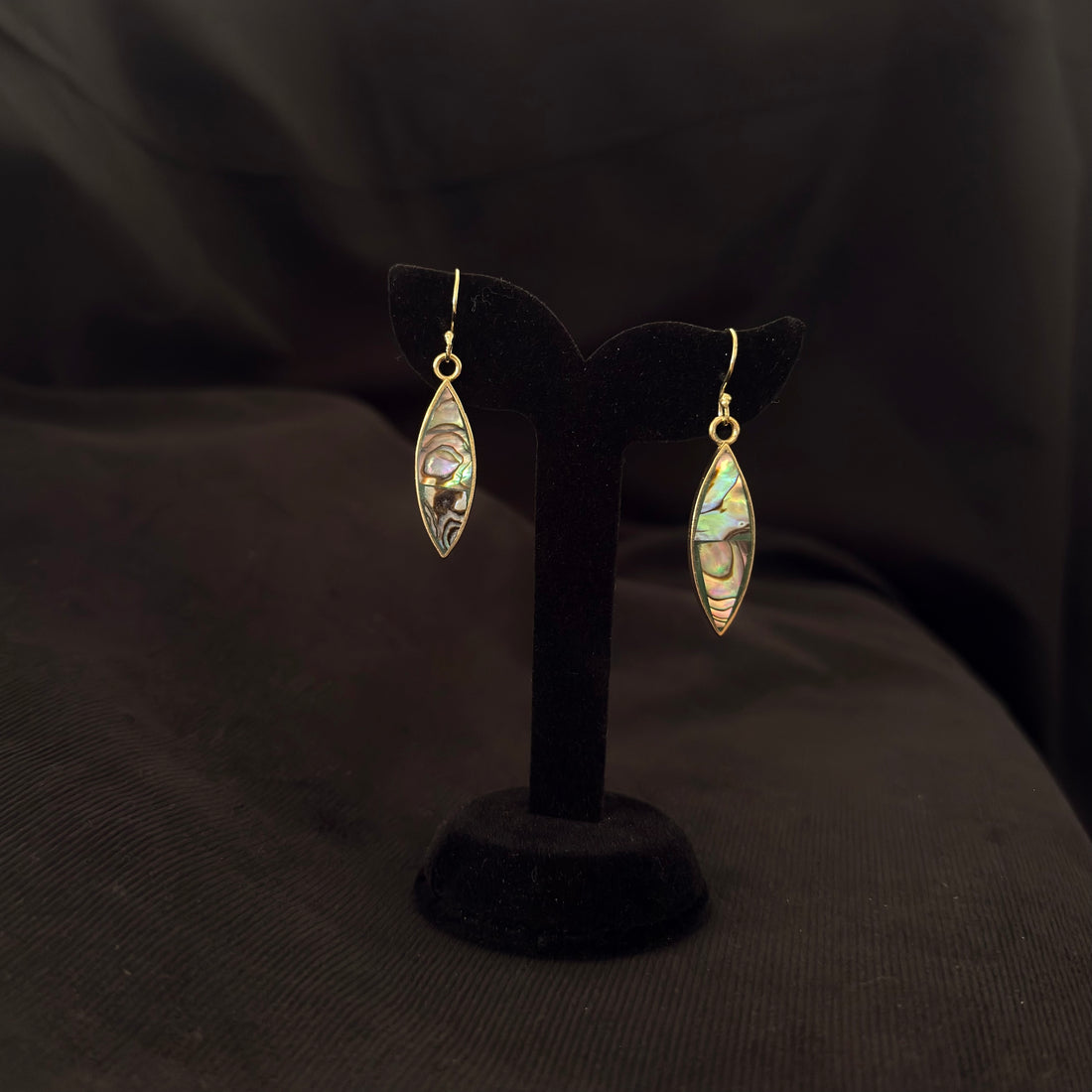 Abalone Marquise Leaf Earrings