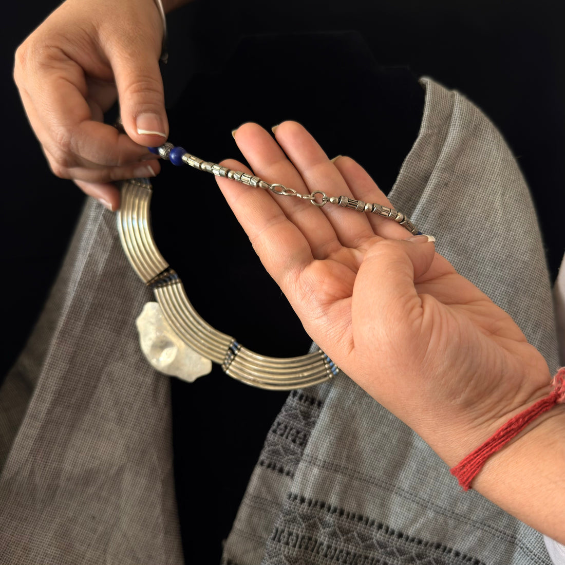 Ladakh Deep Blue Inlay Necklace