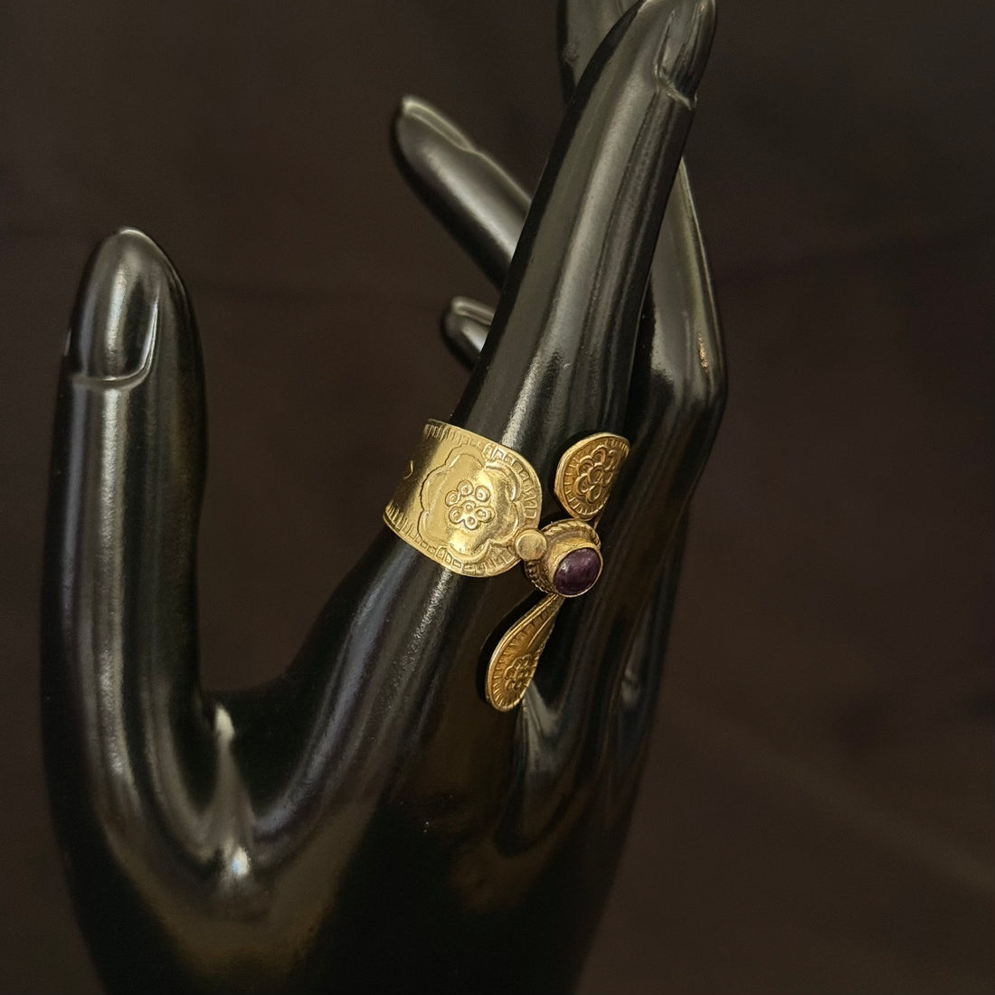 Paisley Purple Stone Ring