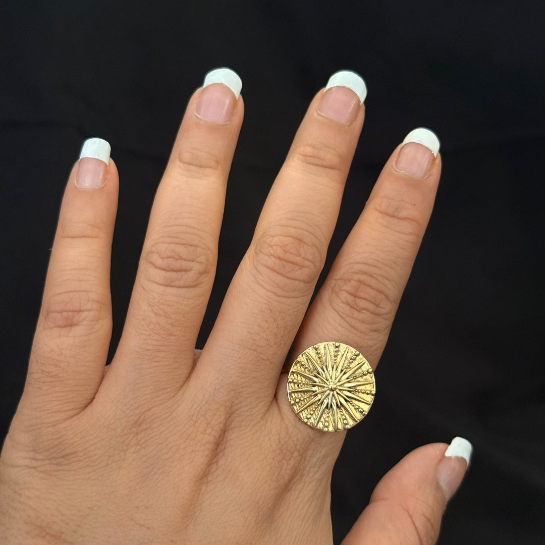 Sunburst Disc Ring