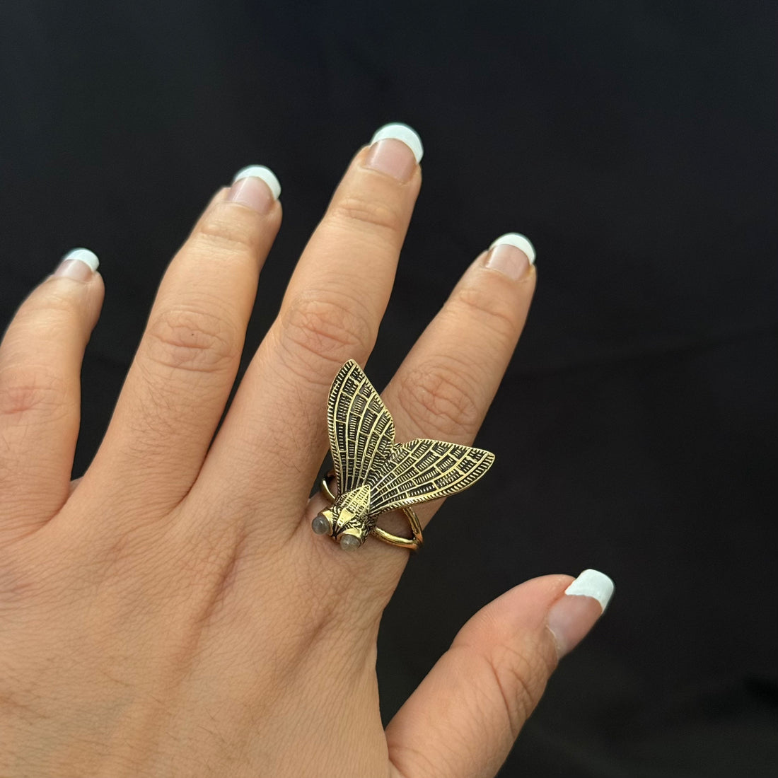 Cicada Stone-Eye Ring