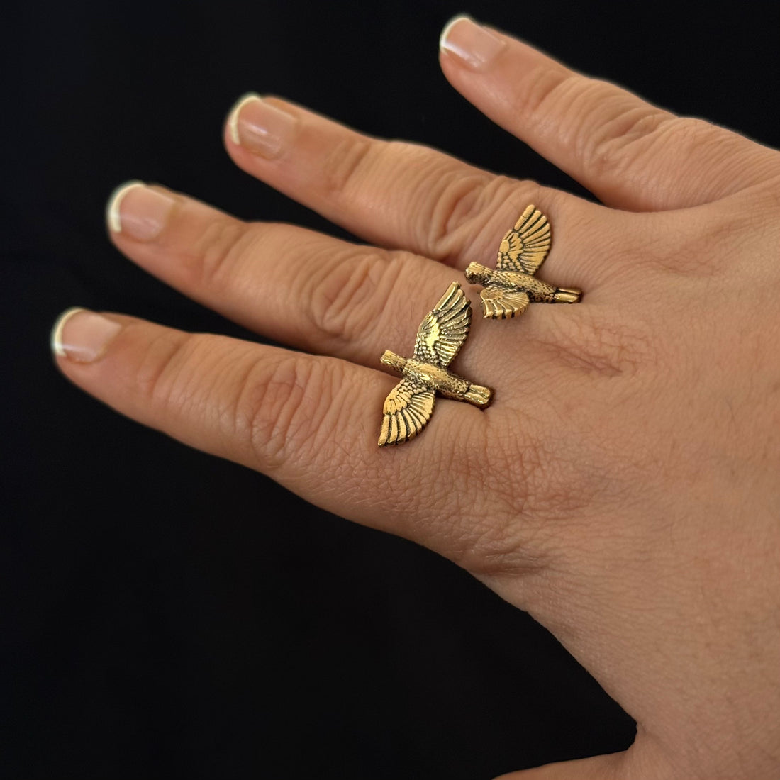 Twin Flight Brass Ring