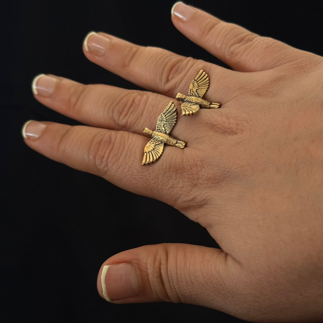 Twin Flight Brass Ring