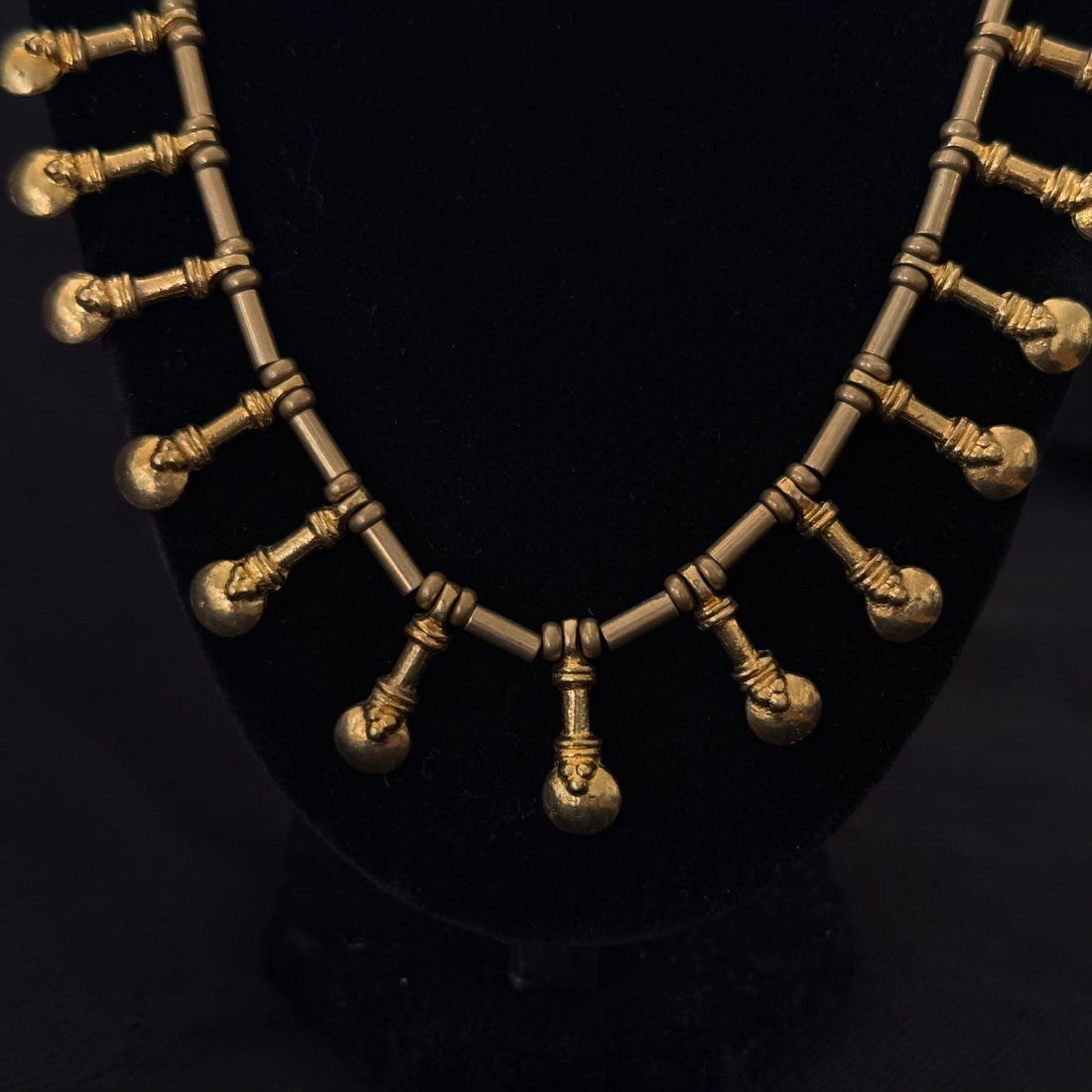 Brass Drop-Fringe Necklace