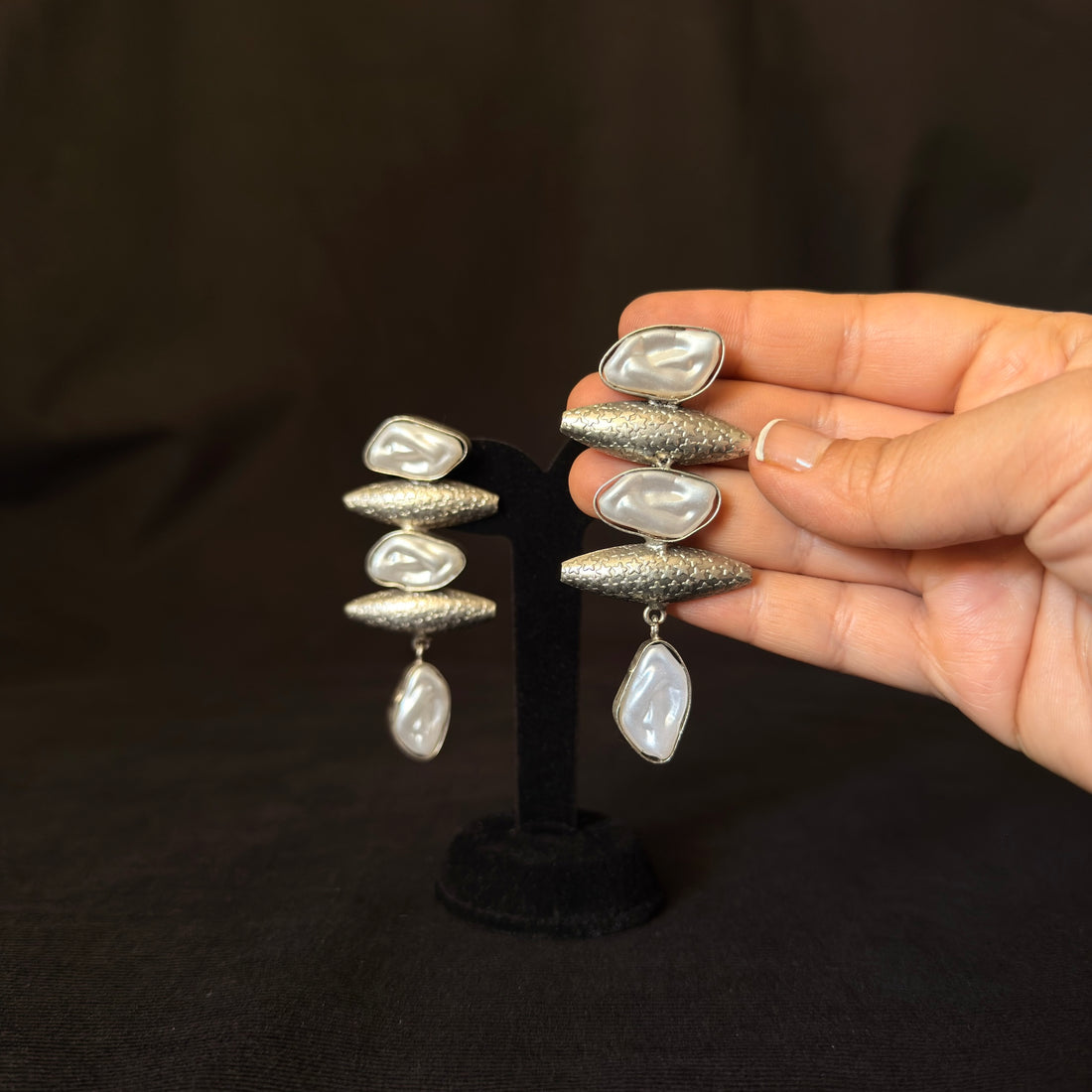 Sculptural Pearl Drops
