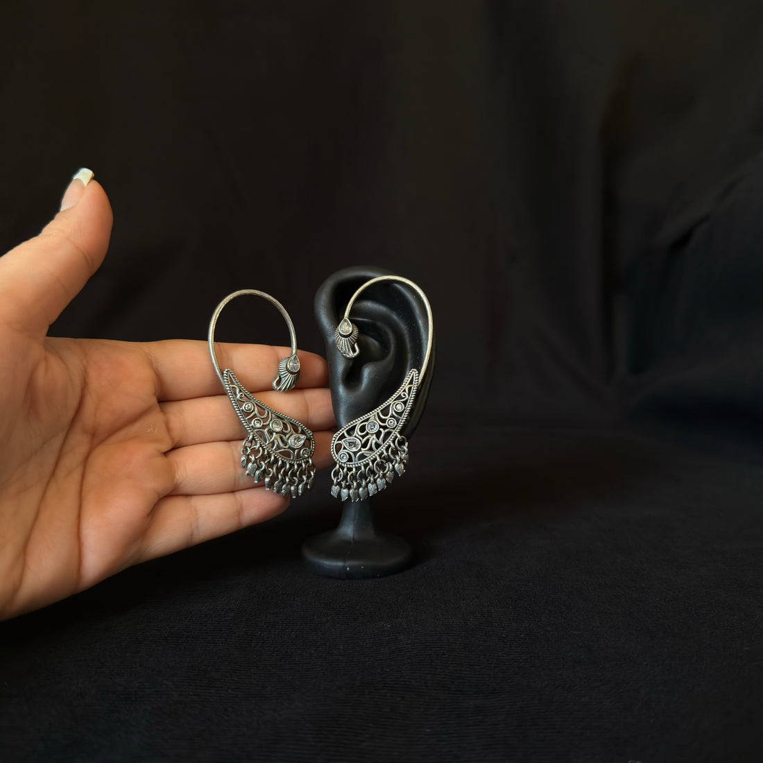 Crystal Paisley Ear Cuffs