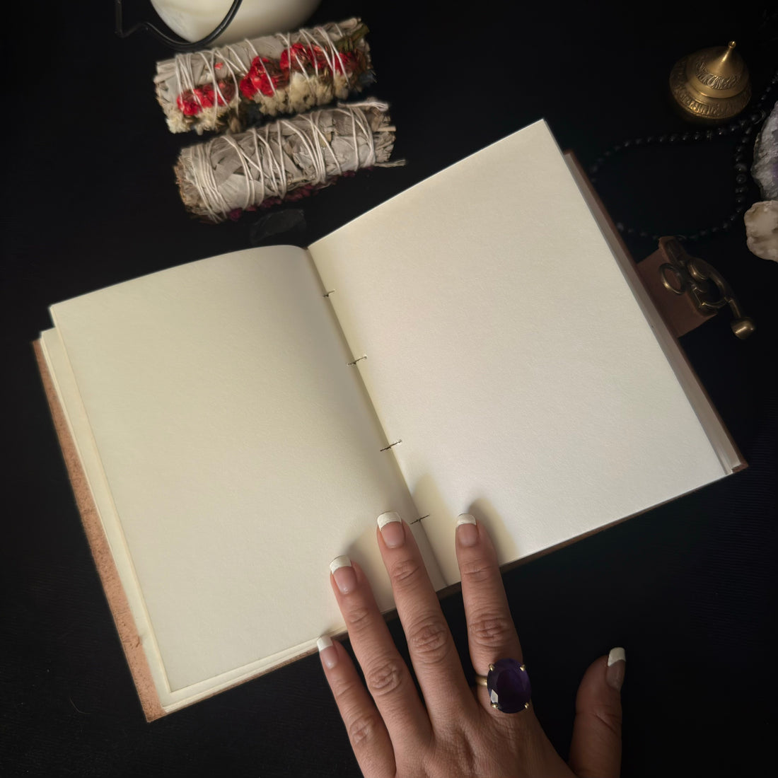 Triple Stone Leather Journal