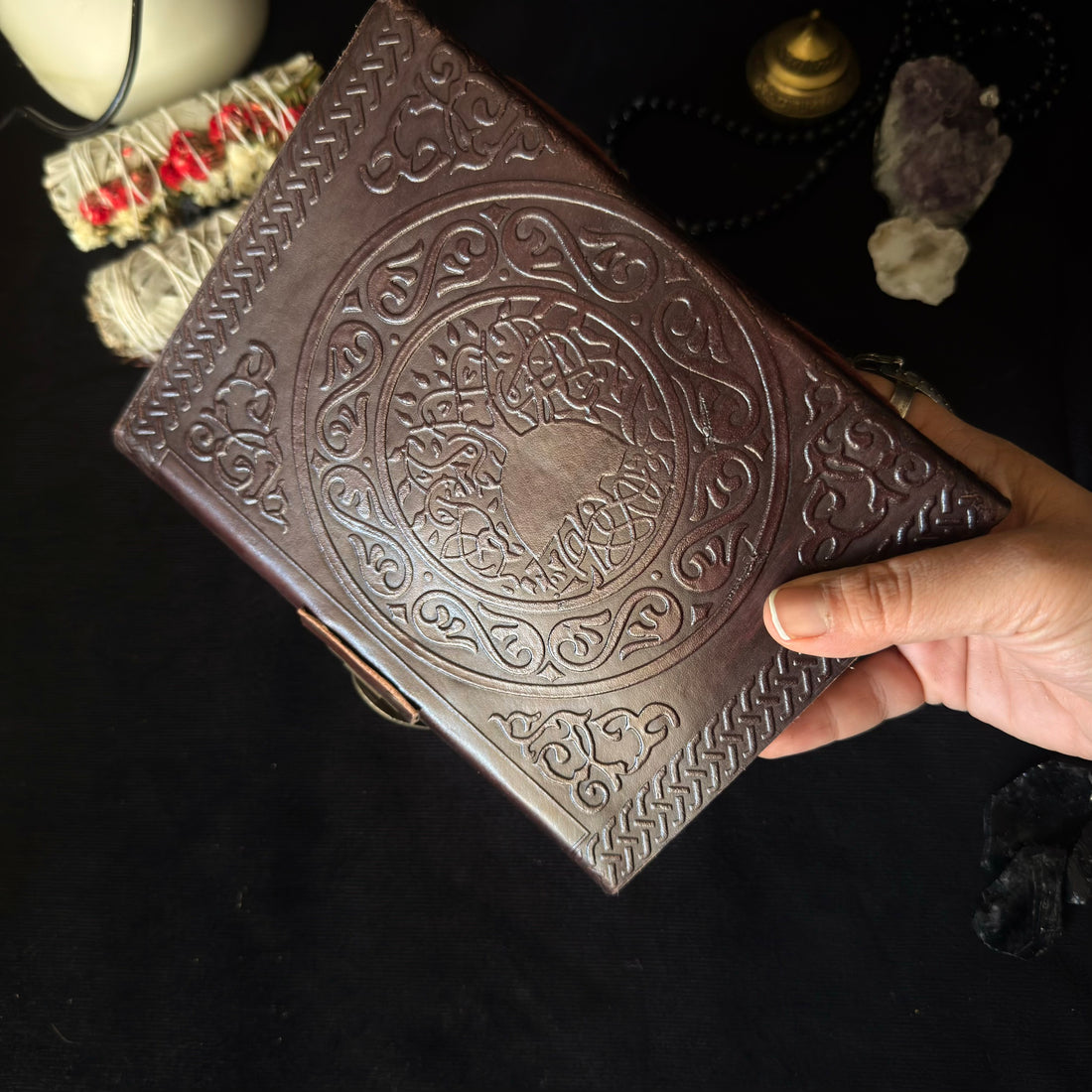Seven Stone Chakra Leather Journal