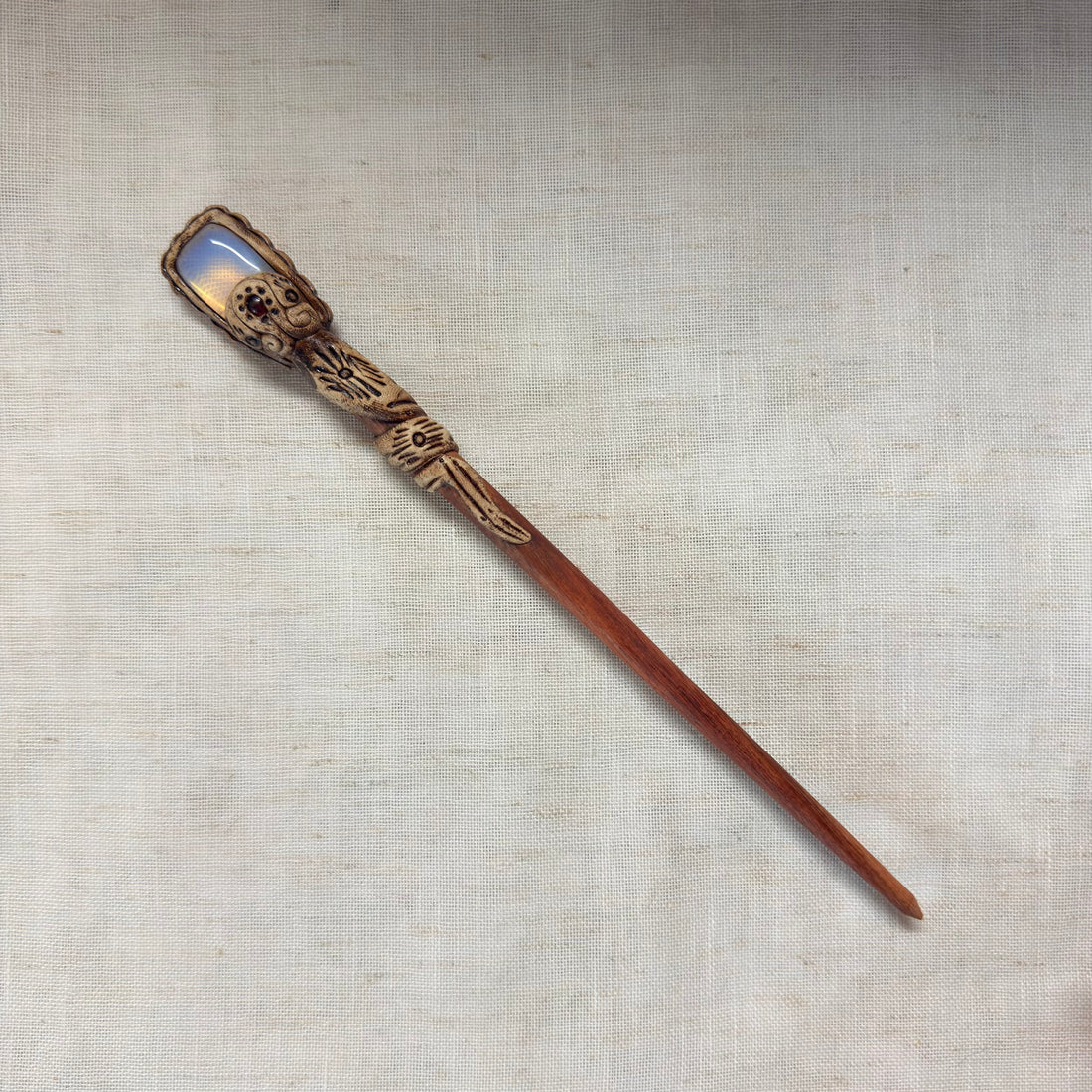 Opalite Wooden Hair Stick