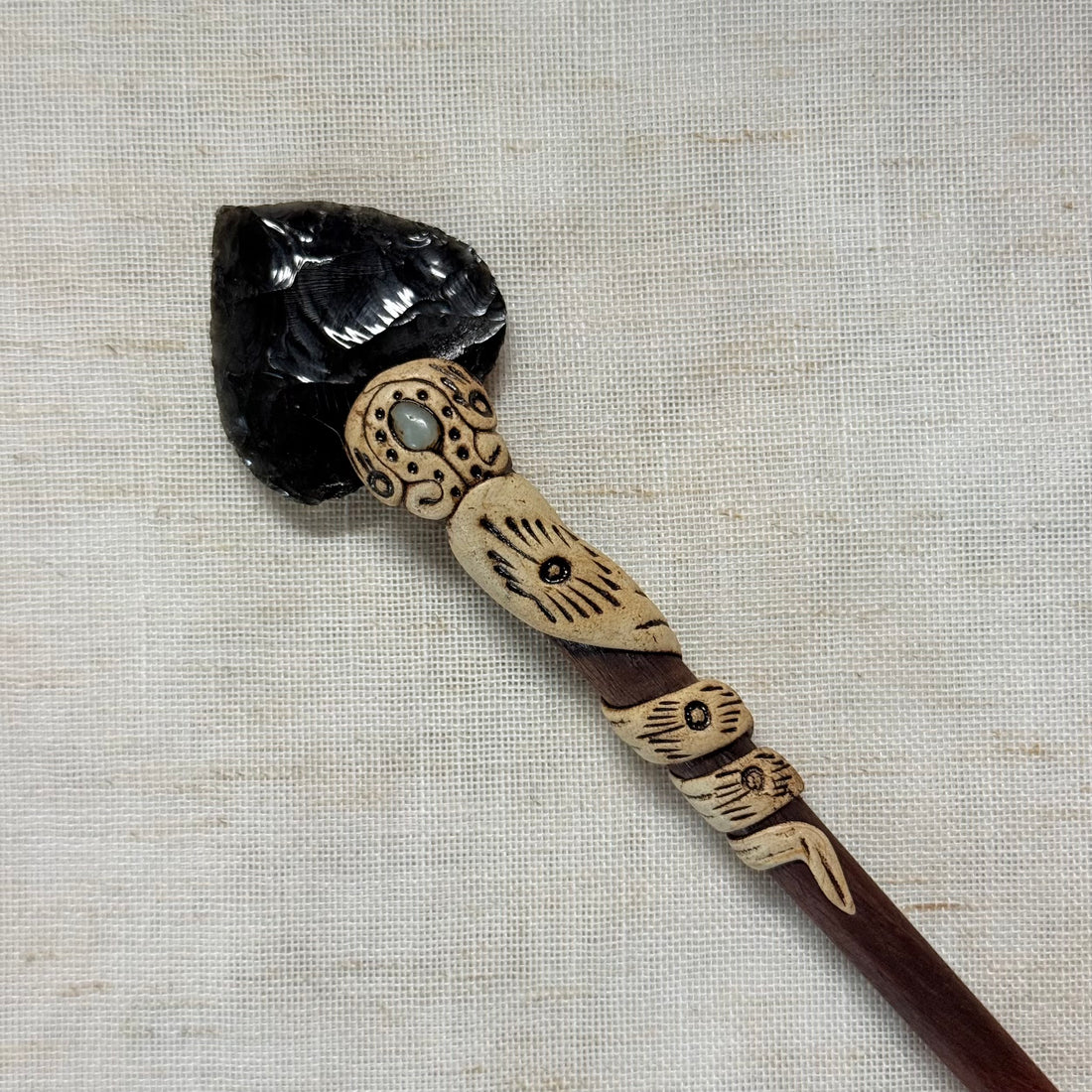 Black Obsidian Arrow Hair Stick