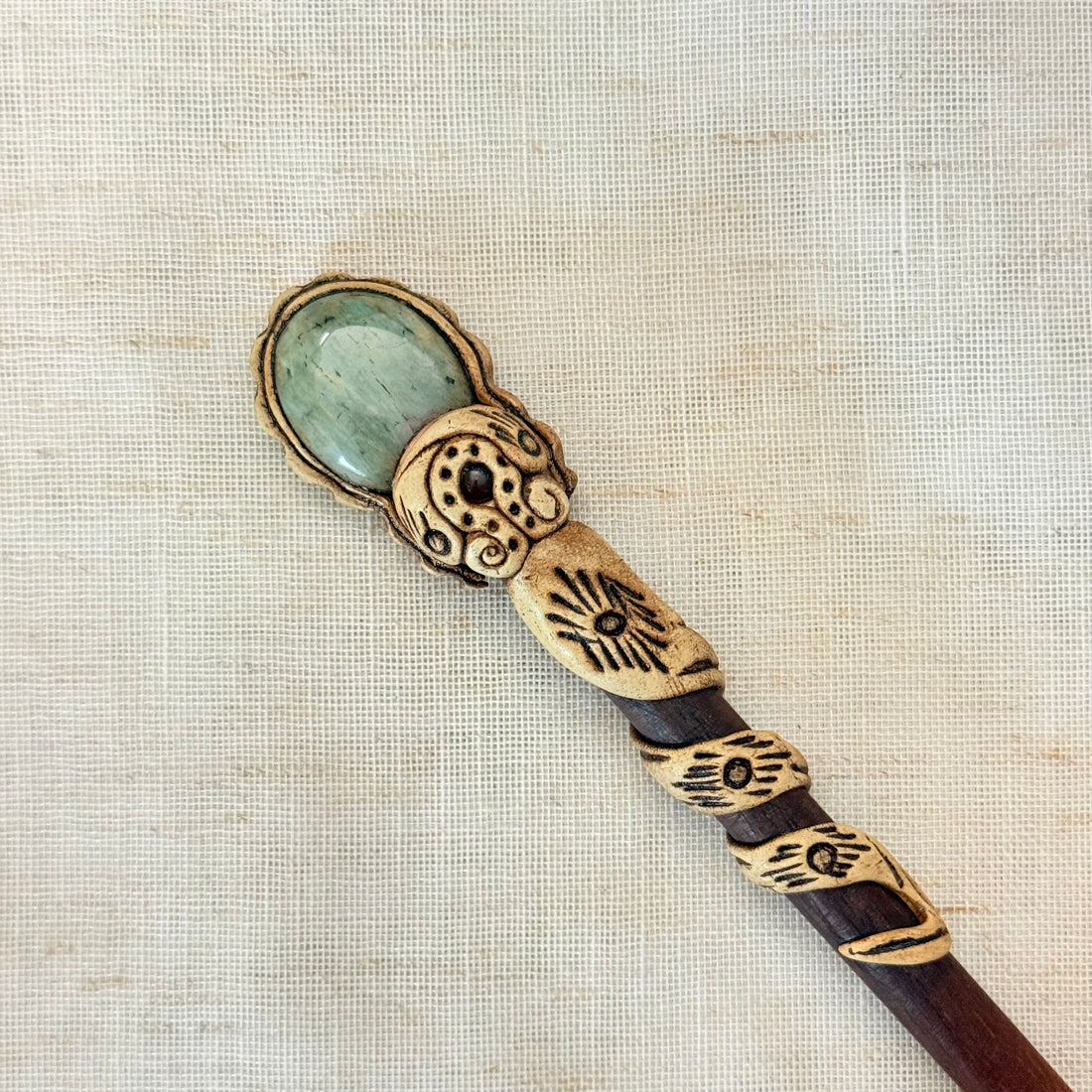 Blue-Green Stone Hair Stick