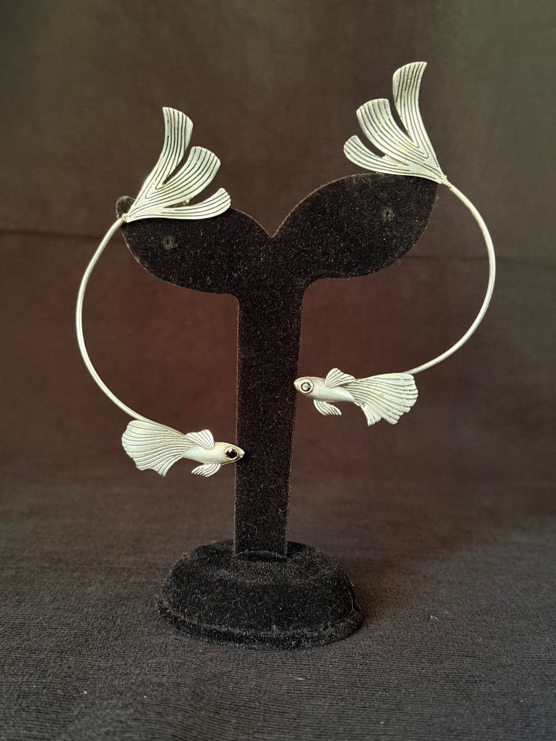 Twin Fish Hoop Earrings