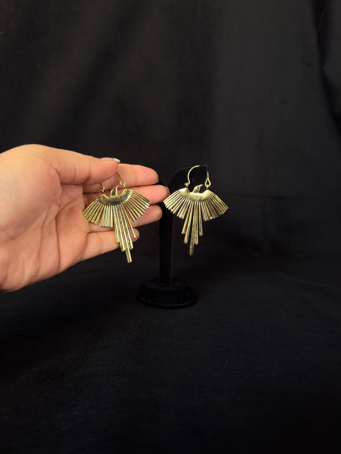 Rising Bird Fan Earrings