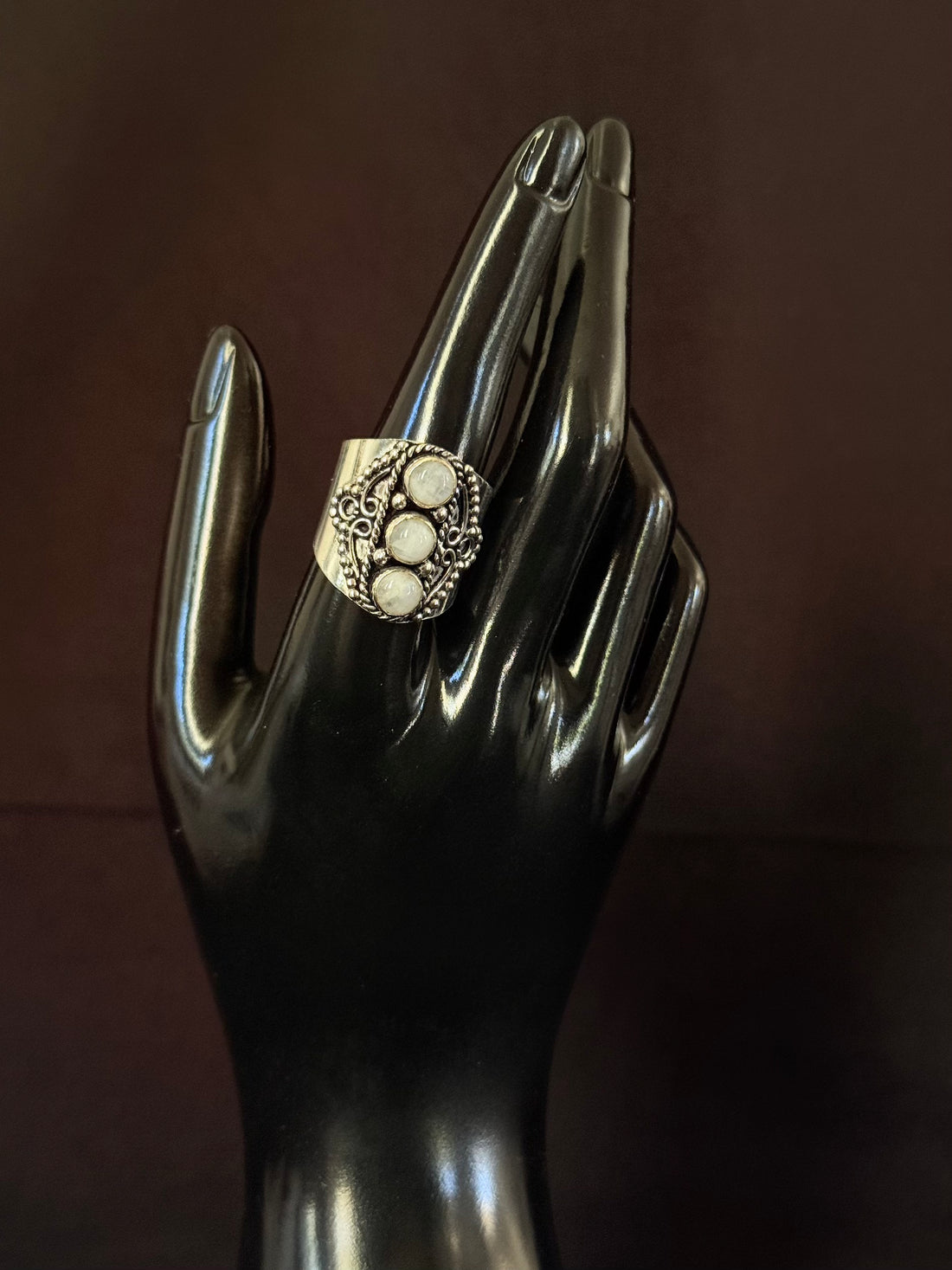 Iridescent Trio Shield Ring