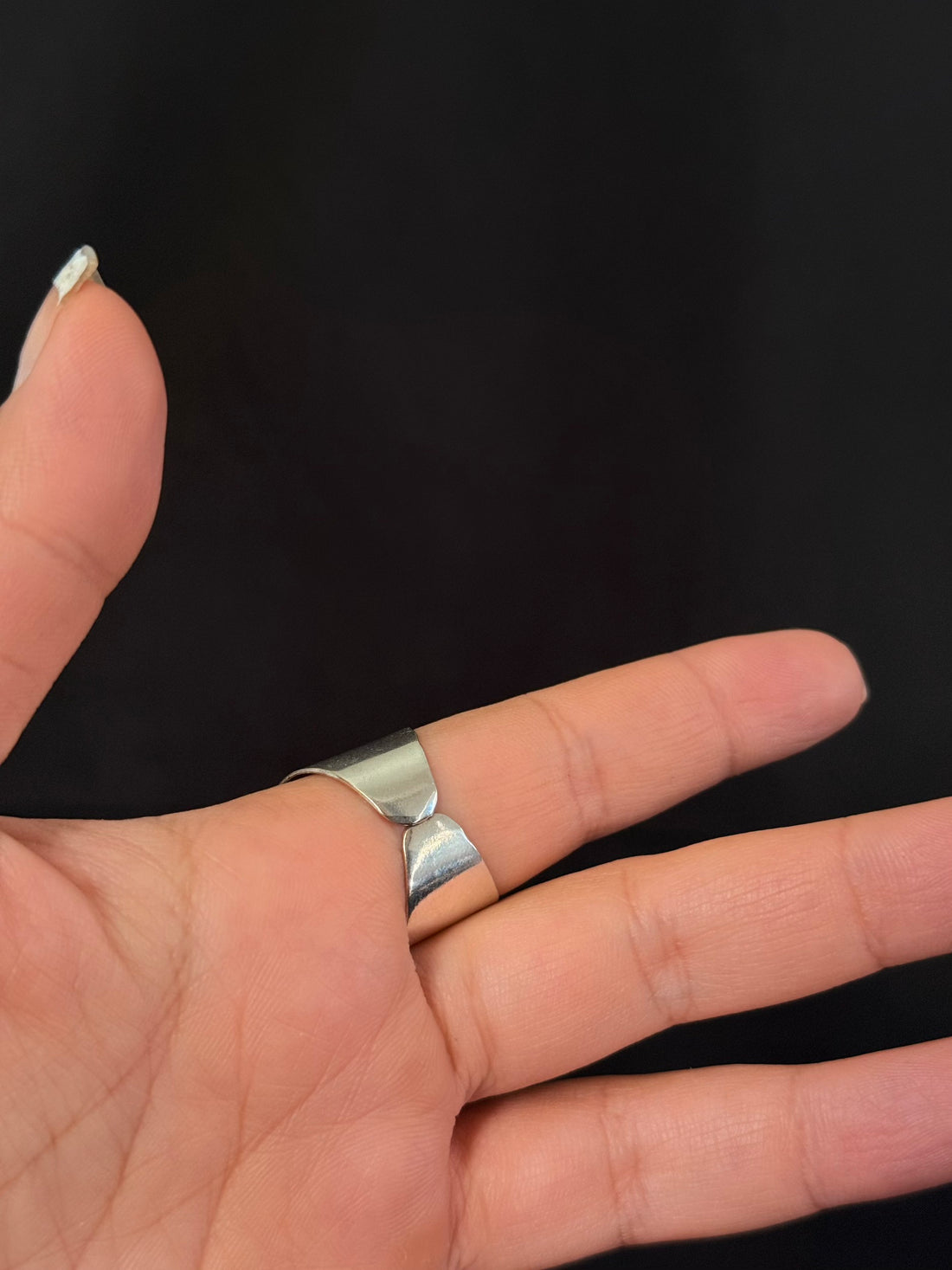 Iridescent Trio Shield Ring