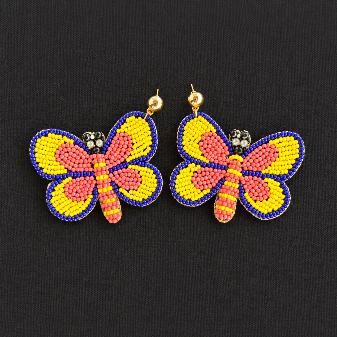 Butterfly Effect — Handmade Beaded Statement Earrings