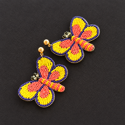 Butterfly Effect — Handmade Beaded Statement Earrings