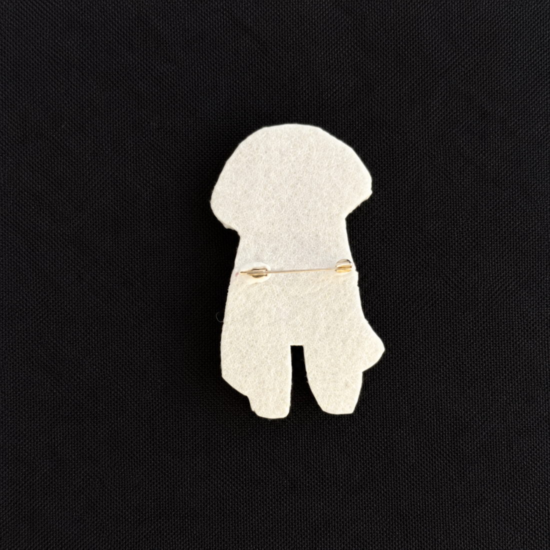 Pearly Pup — Beaded Dog Brooch