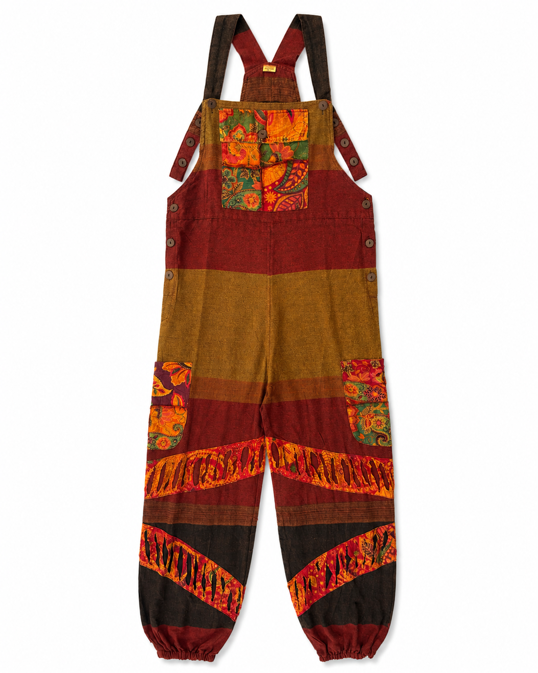 Patchwork Cotton Dungaree – Multicolor