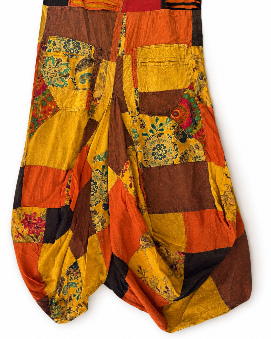 Multicolor Patchwork Harem Jumpsuit
