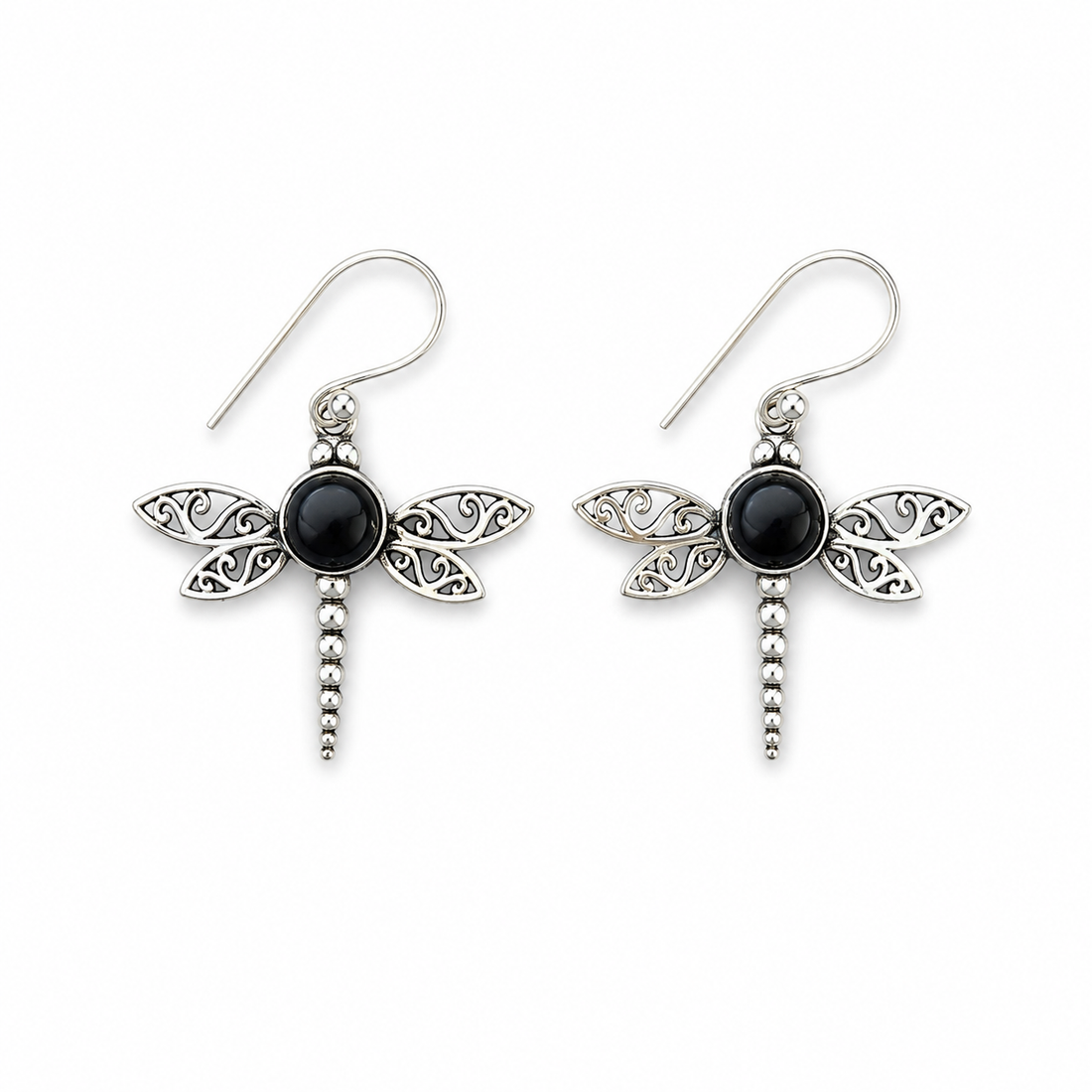 Dragonfly Silver-toned Earrings