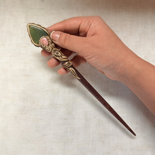 Garden wooden hair stick