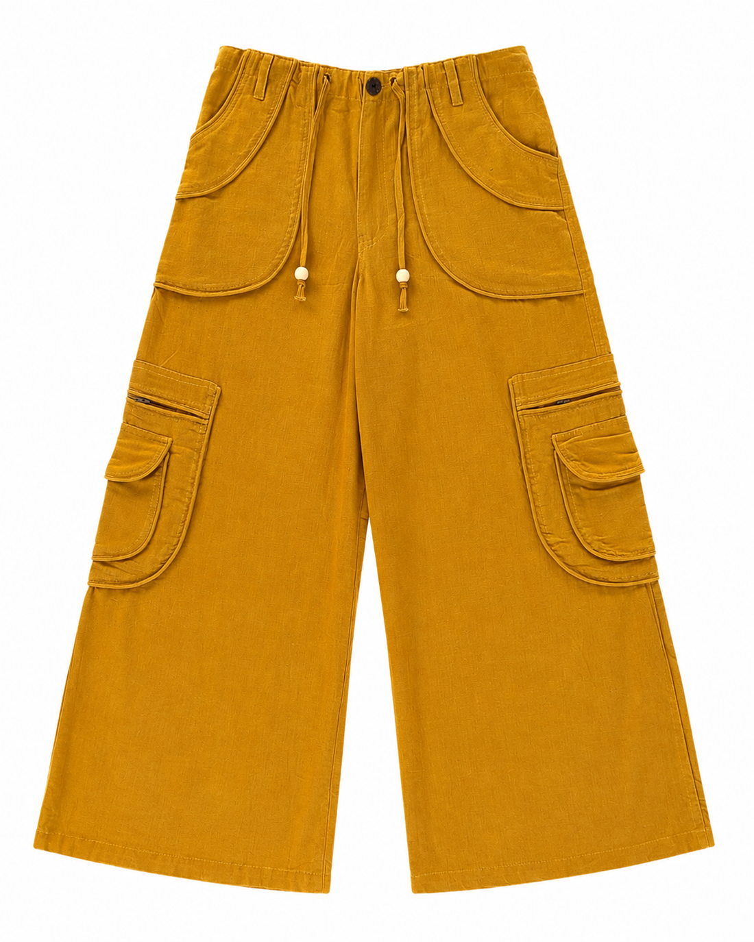 Wide-Leg Utility Cargo Pants