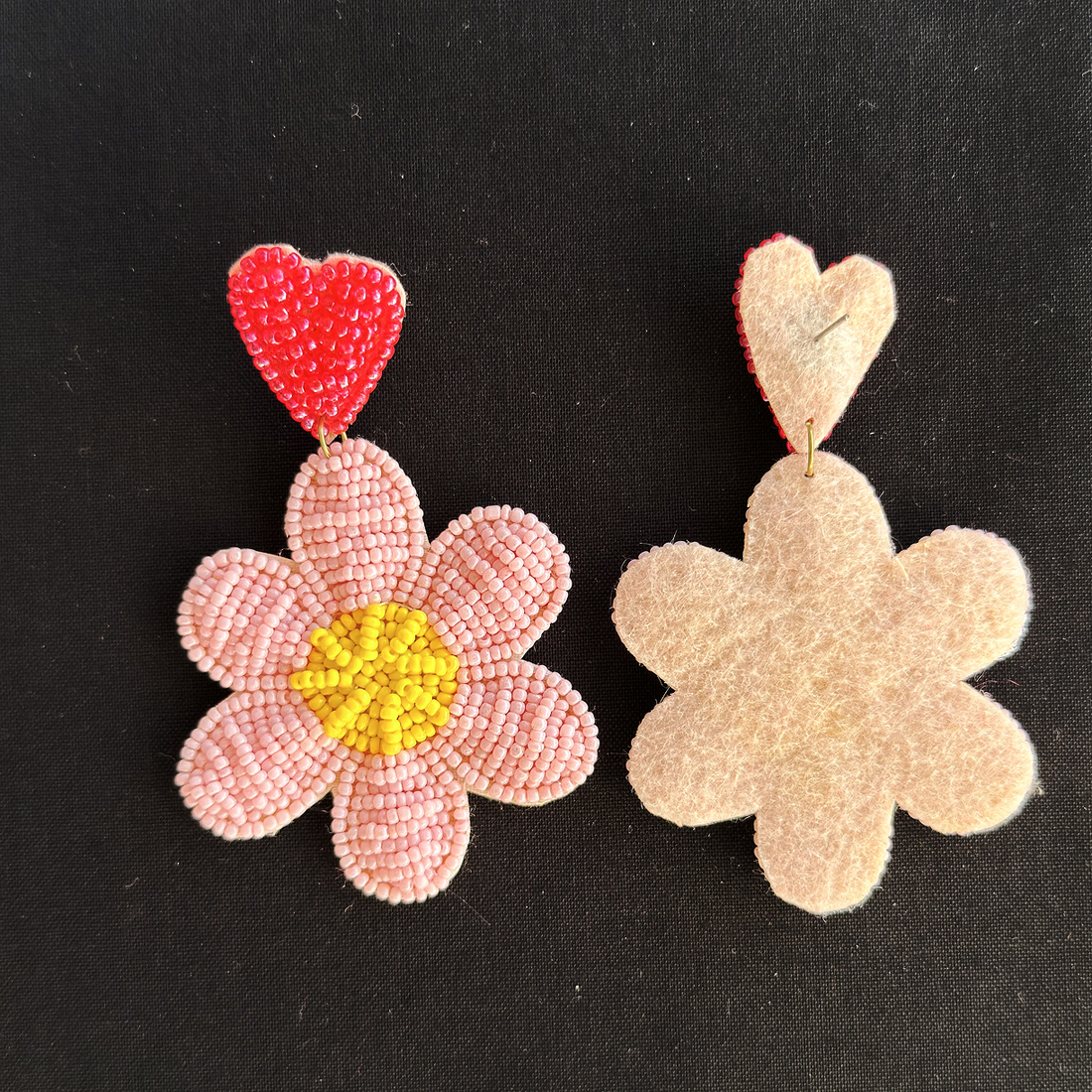 Flower Power — Handmade Beaded Statement Earrings