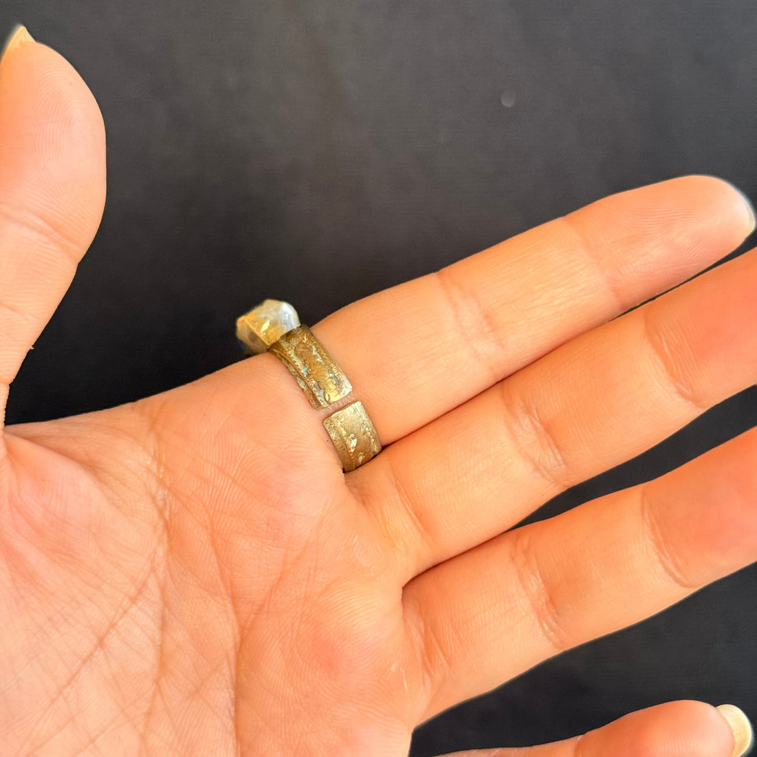 Vintage Tricolor Three-Stone Ring