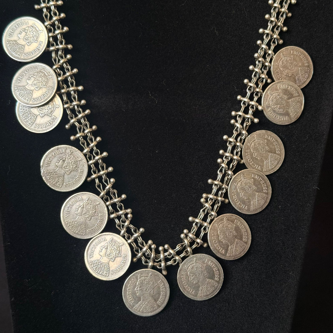 Victoria Coin-Style Statement Necklace