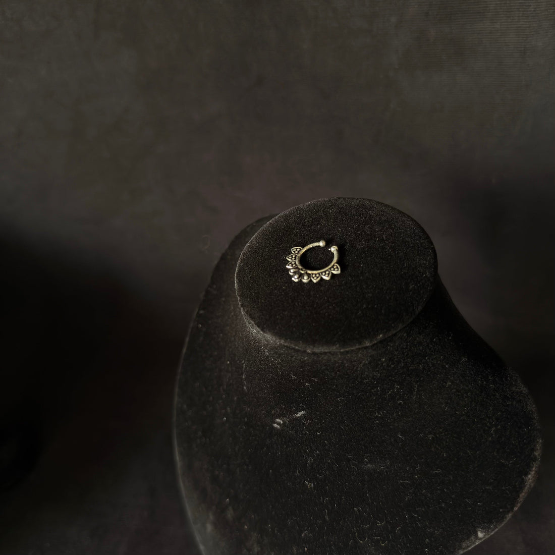 Anti Septum Nose Ring – Floral Scroll Clip-On