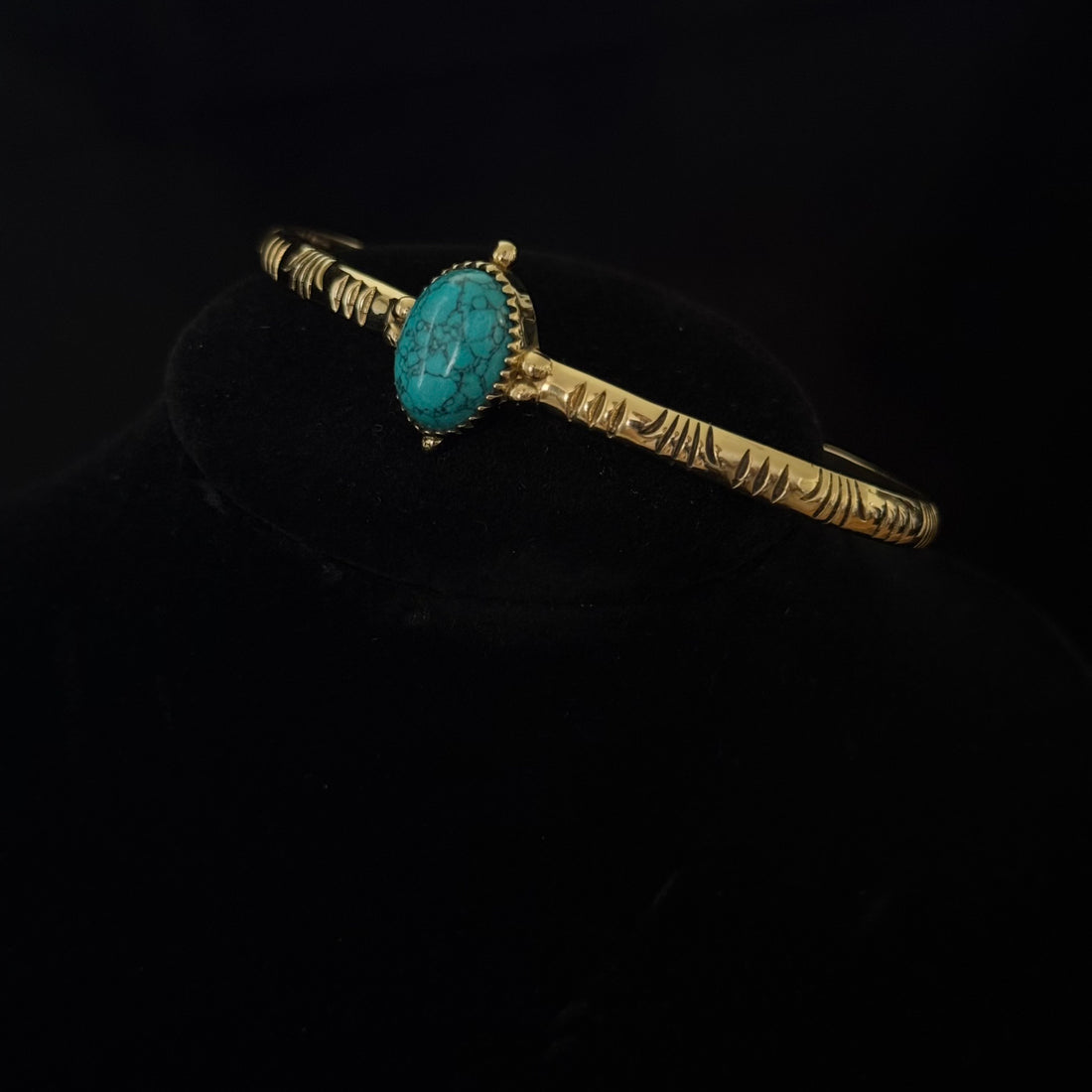 Turquoise-Color Stone Cuff