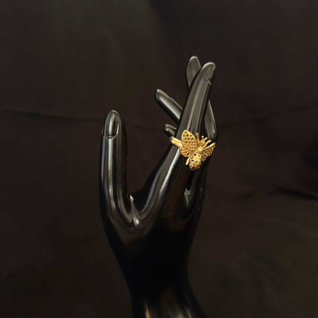 Brass Honeybee Statement Ring