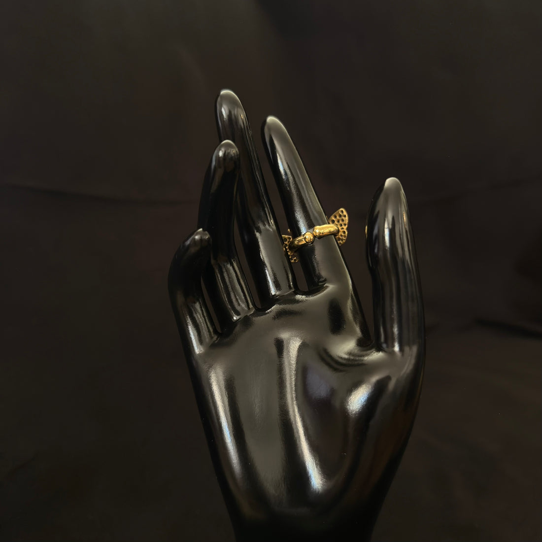 Brass Honeybee Statement Ring