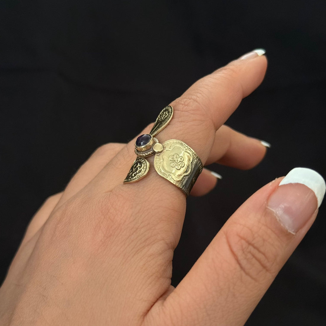 Paisley Purple Stone Ring