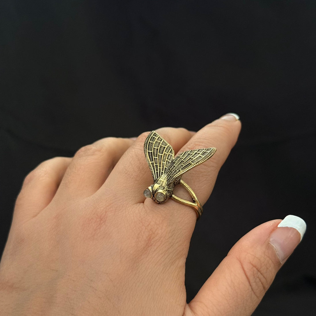 Cicada Stone-Eye Ring