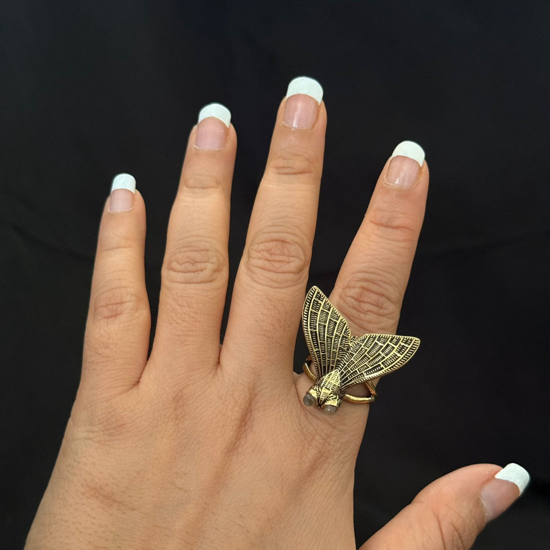 Cicada Stone-Eye Ring