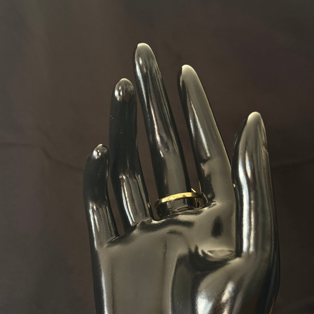Moonstone Orbit Brass Ring