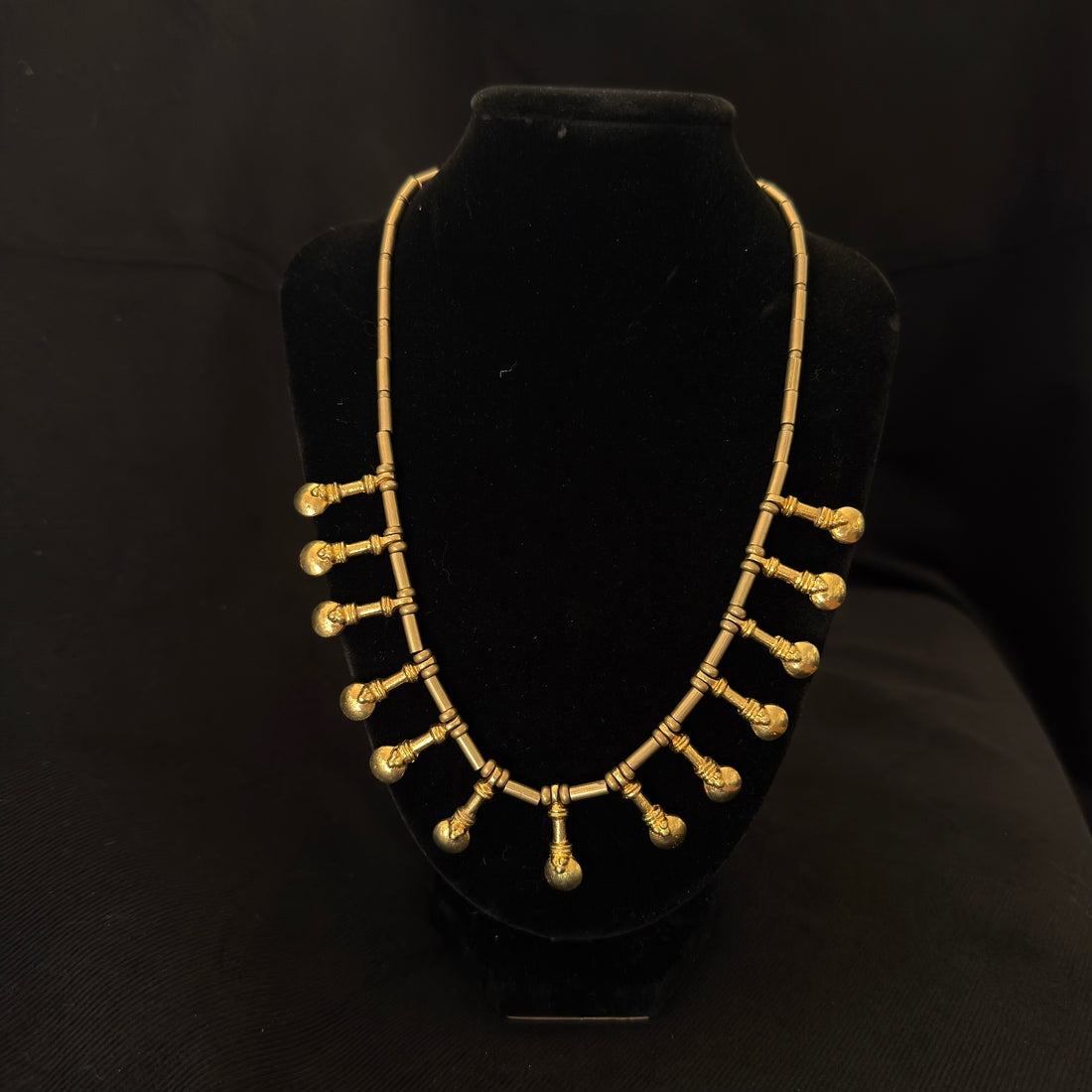 Brass Drop-Fringe Necklace