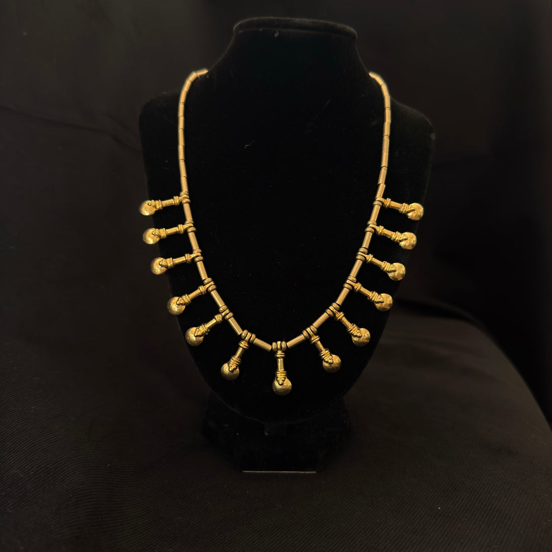 Brass Drop-Fringe Necklace