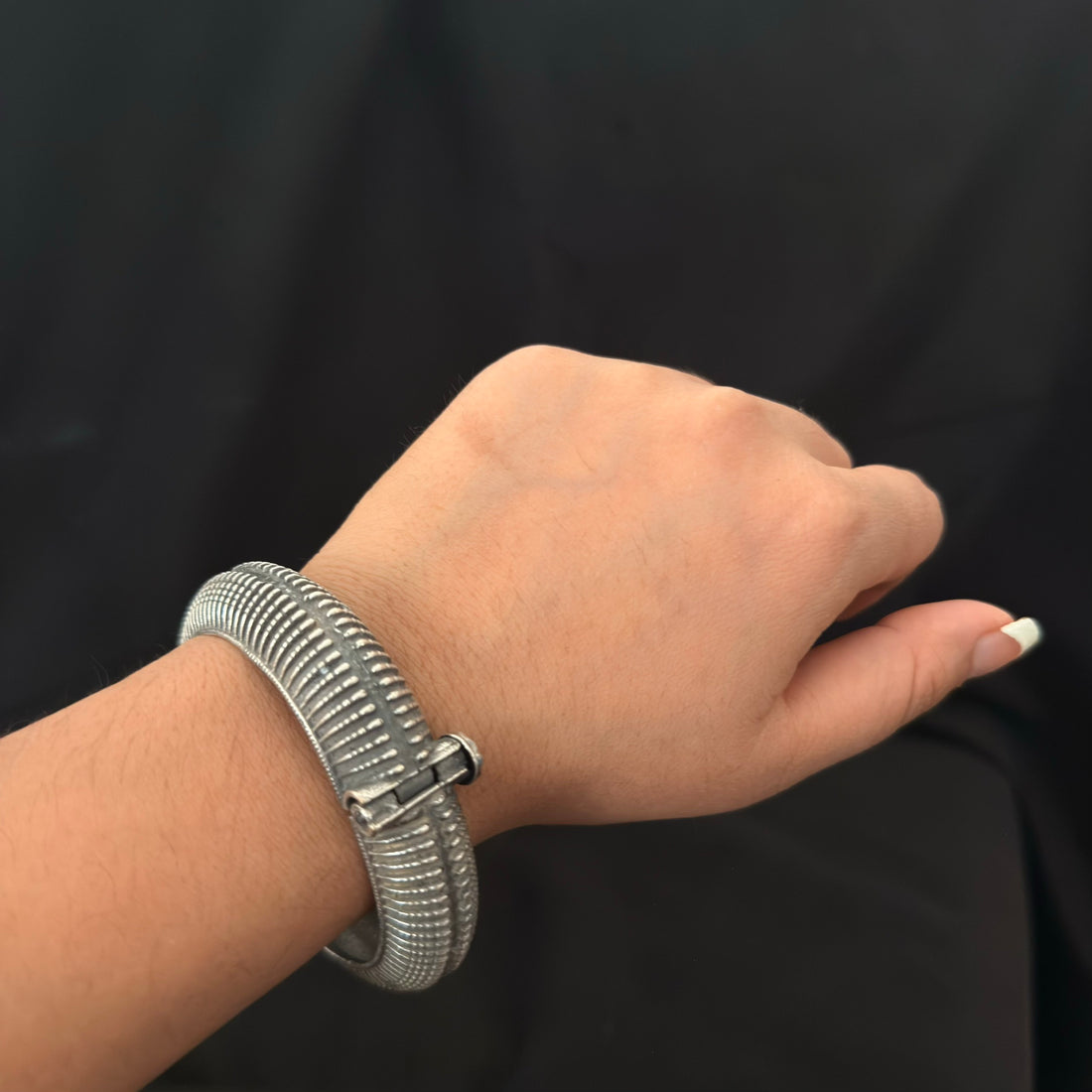 Ribbed Lock Cuff