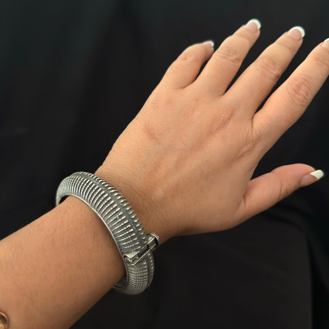 Ribbed Lock Cuff