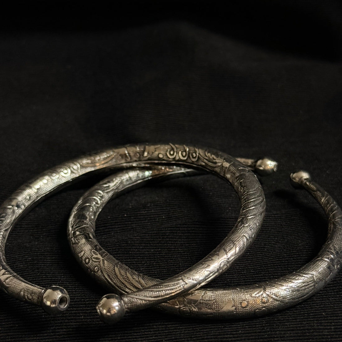 Engraved boot cuff close-up