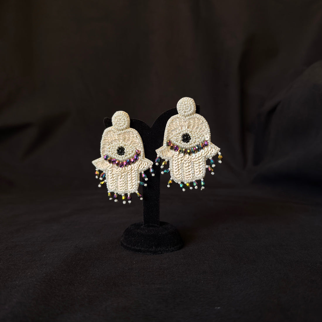 Hamsa Beaded Earrings