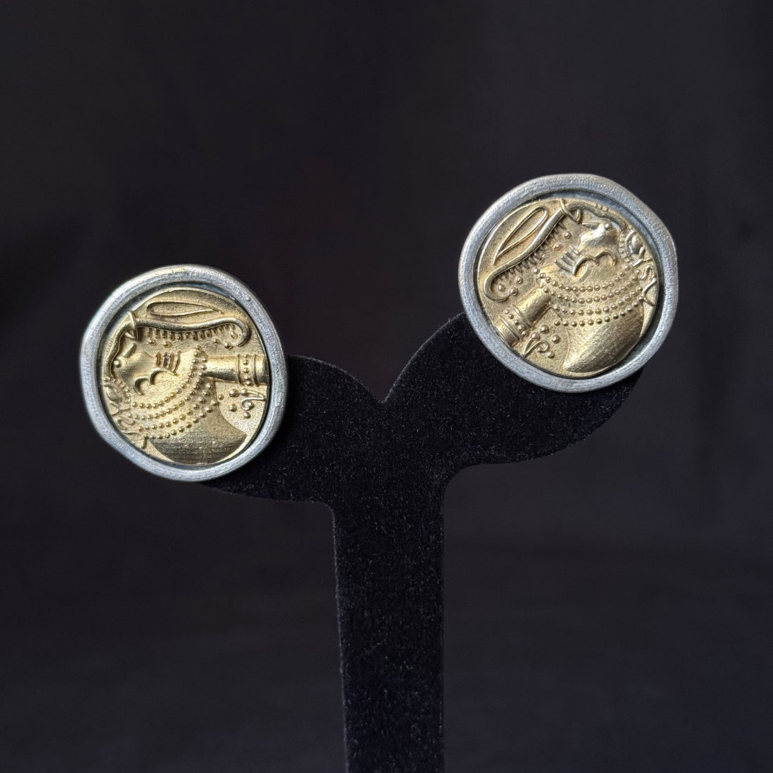 Gold Profile Studs