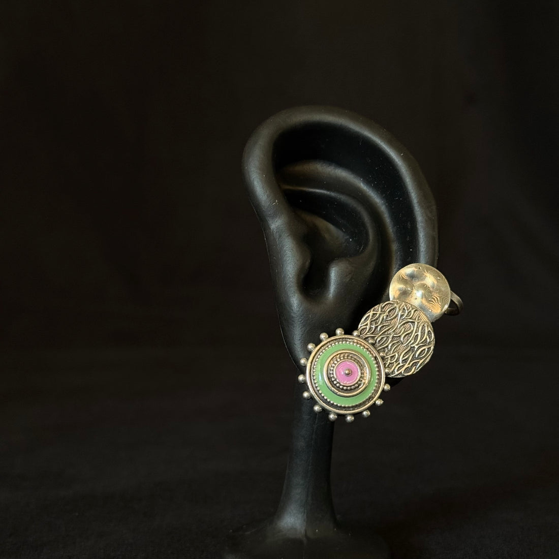 Pastel Medallion Ear Cuffs