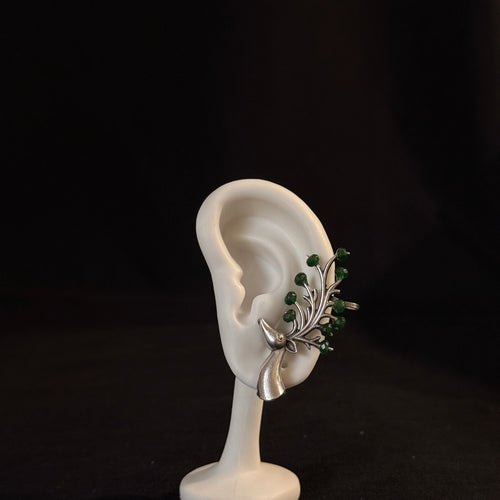 Green Bird Ear Cuffs